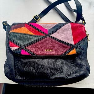 Fossil Key-Per Foldover Crossbody